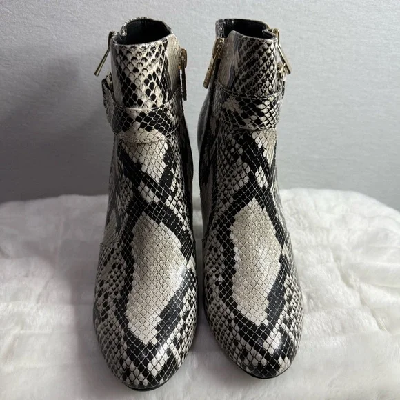 (NEW) GUESS Snake Print Python Ankle Boots - Picture 9 of 10